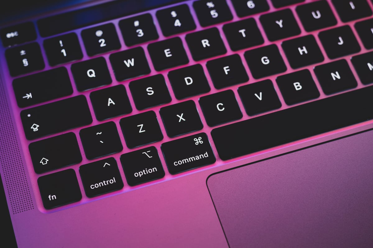 Close-Up Shot of a Keyboard of a Laptop